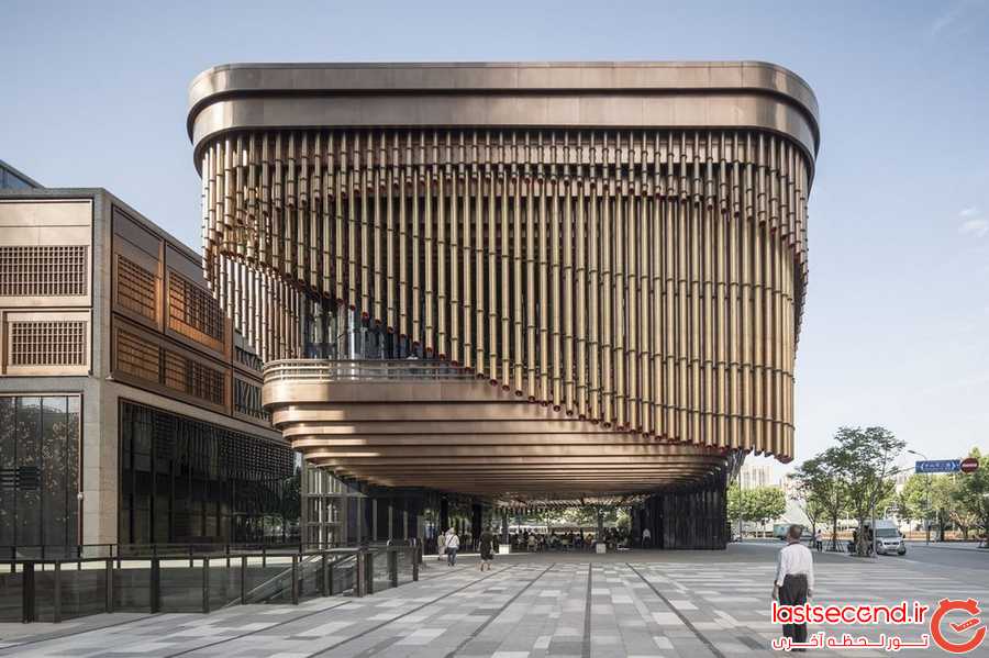 نمای جالب و متحرک ساختمانی جدید در شانگهای