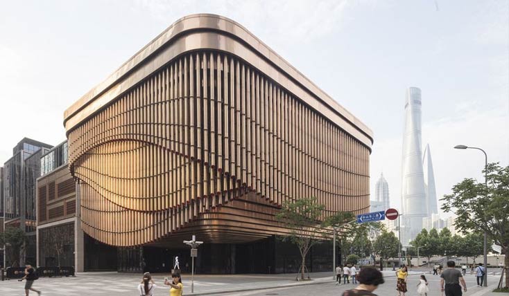 نمای جالب و متحرک ساختمانی جدید در شانگهای