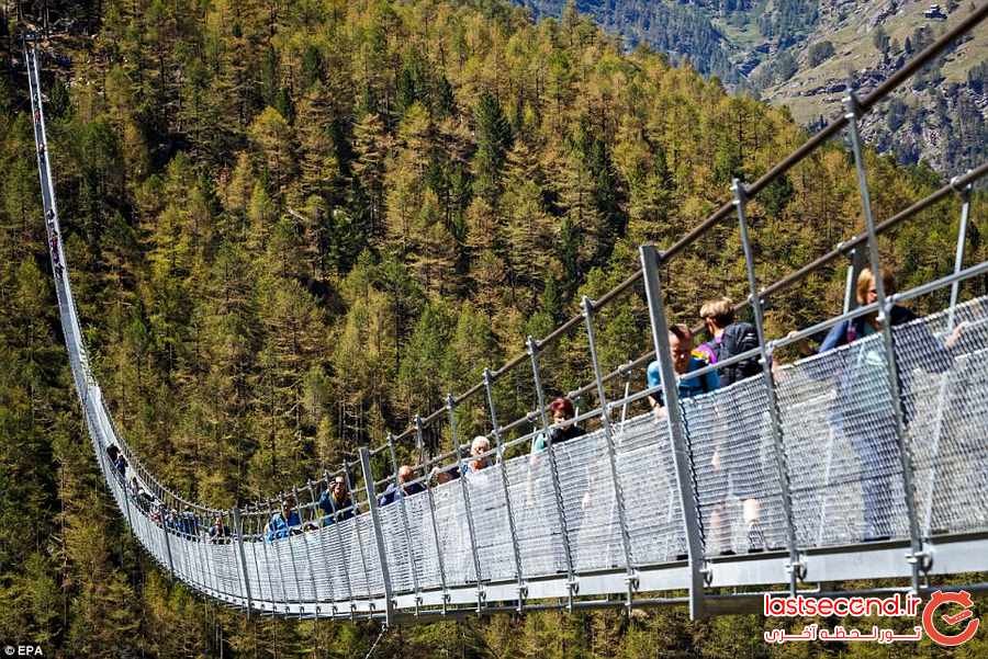 طولانی ترین پل معلق جهان در سوییس افتتاح شد