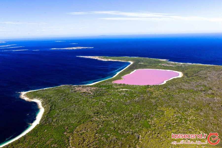 دریاچه ای حیرت انگیز به رنگ صورتی در استرالیا ‏