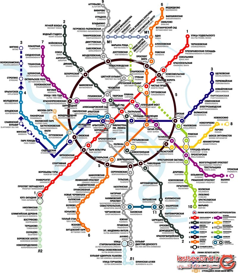 نقشه مترو مسکو