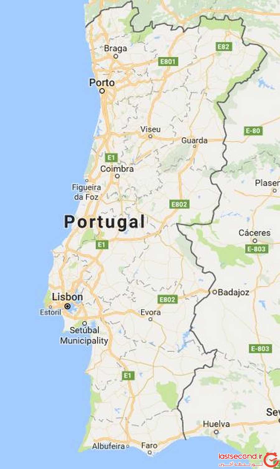  نقشه کشور پرتغال 