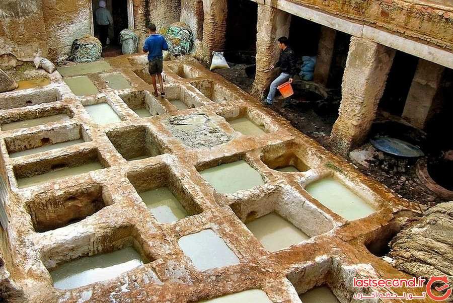 دباغ خانه های باستانی فاس، جاذبه ای دیدنی در مراکش