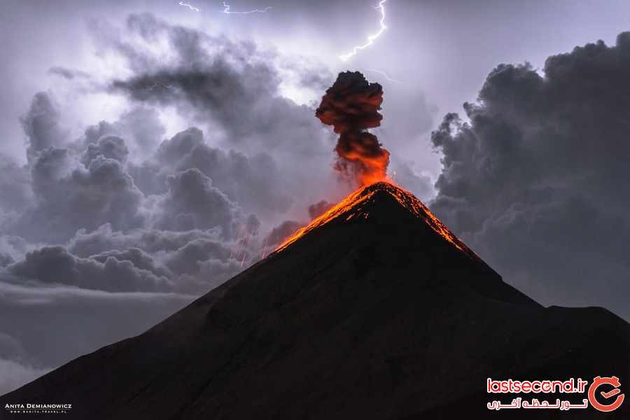 ‎ ‎تصاویری از فوران آتشفشان فوئگو در گواتمالا ‏