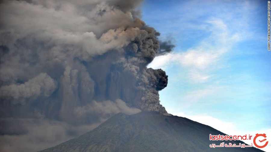 فوران آتشفشان منجر به بسته شدن فرودگاه بالی شد