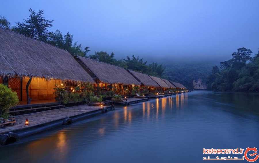ریور کوای جانگل رفت ریزورت (River Kwai Junlge Rafts)  ، هتلی شناور بروی آبها در تایلند