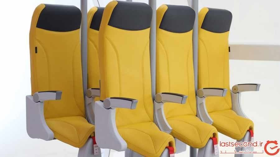 طراحی نوین صندلی ‌های ایستاده در هواپیما