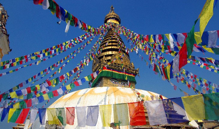 قدیمی ترین مجموعه ی مذهبی نپال، چشم بودا