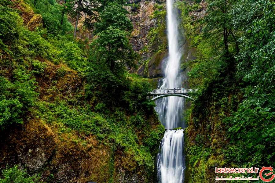 4 آبشار دره  ی حاصلخیزکلمبیا که از آتش سوزی جان سالم به در بردن
