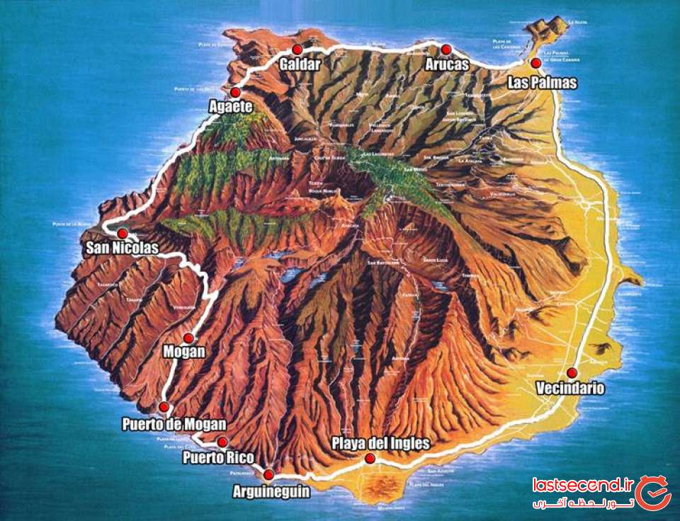 نقشه جزیره گرن کاناریا
