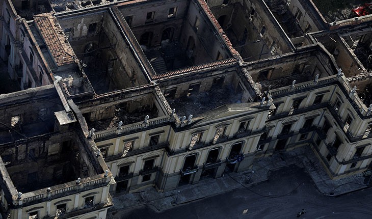 وضعیت موزه‌ی ملی برزیل پس از آتش سوزی