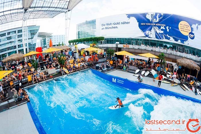 مسابقه‌ موج‌سواری در فرودگاه مونیخ آلمان