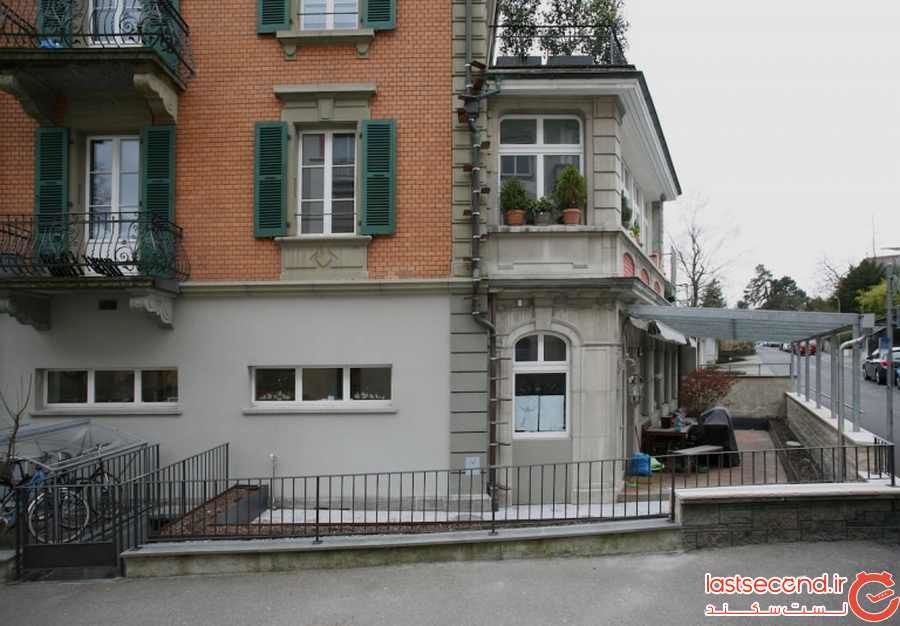 ساختمان‌هایی در سوئیس که نردبان مخصوص عبور گربه دارند