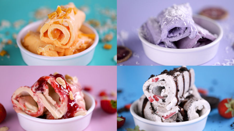 رول بستنی تایلندی و بستنی فروش ماهر