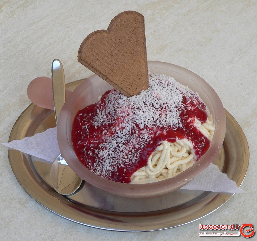 آلمان: بستنی اسپاگتی (Spaghetti Eis, Germany)