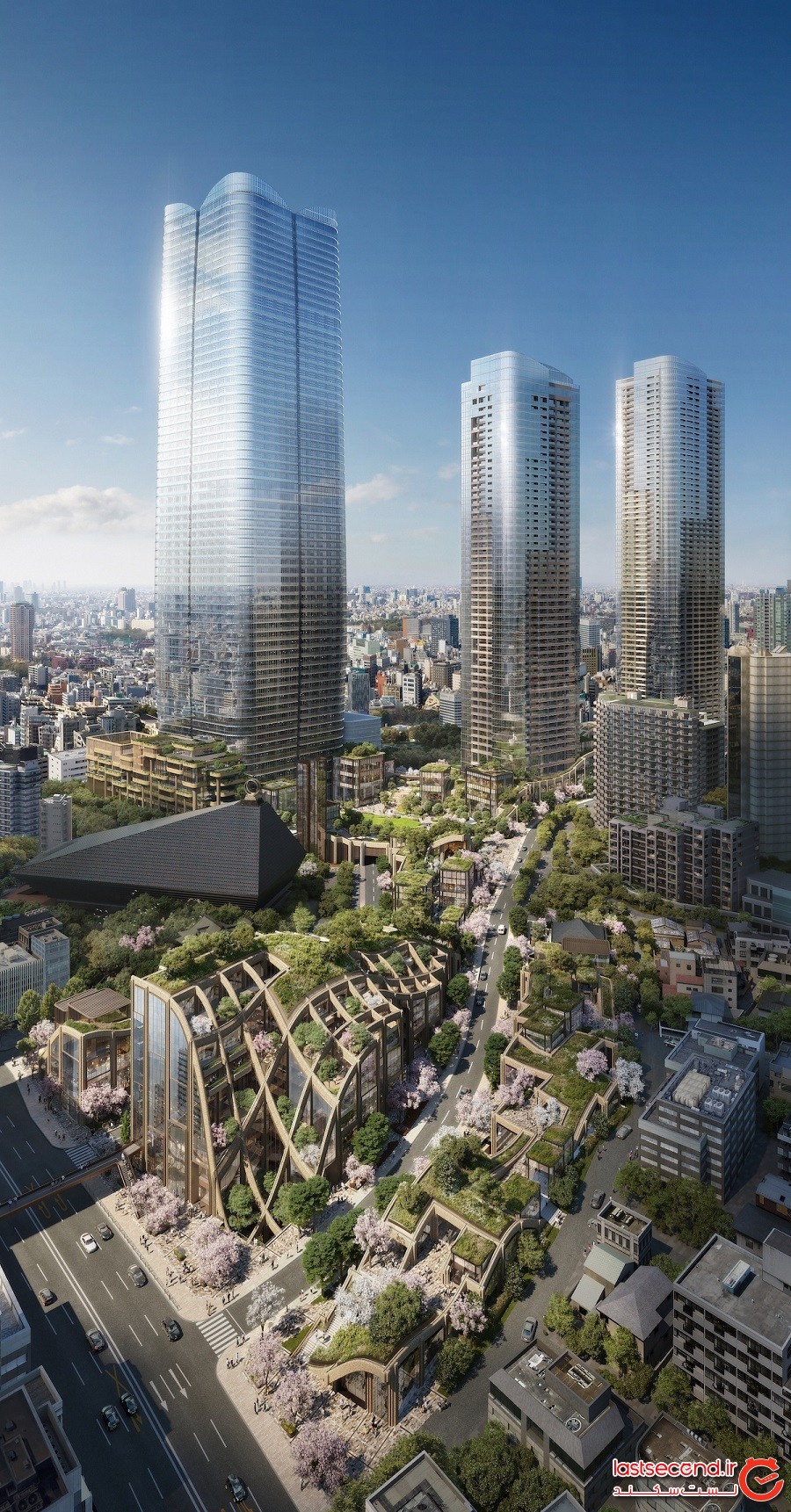 طراحی ساختمان‌های موجدار در توکیو که می‌توان روی آن‌ها قدم زد