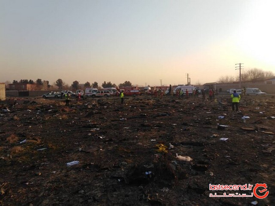 سقوط دردناک هواپیمای اوکراینی در ایران
