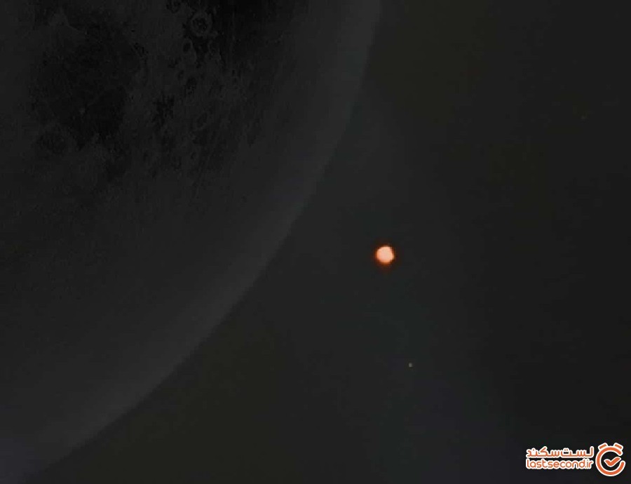 عکاسی که تصویر مریخ را هنگام عبور از پشت ماه شکار کرد!