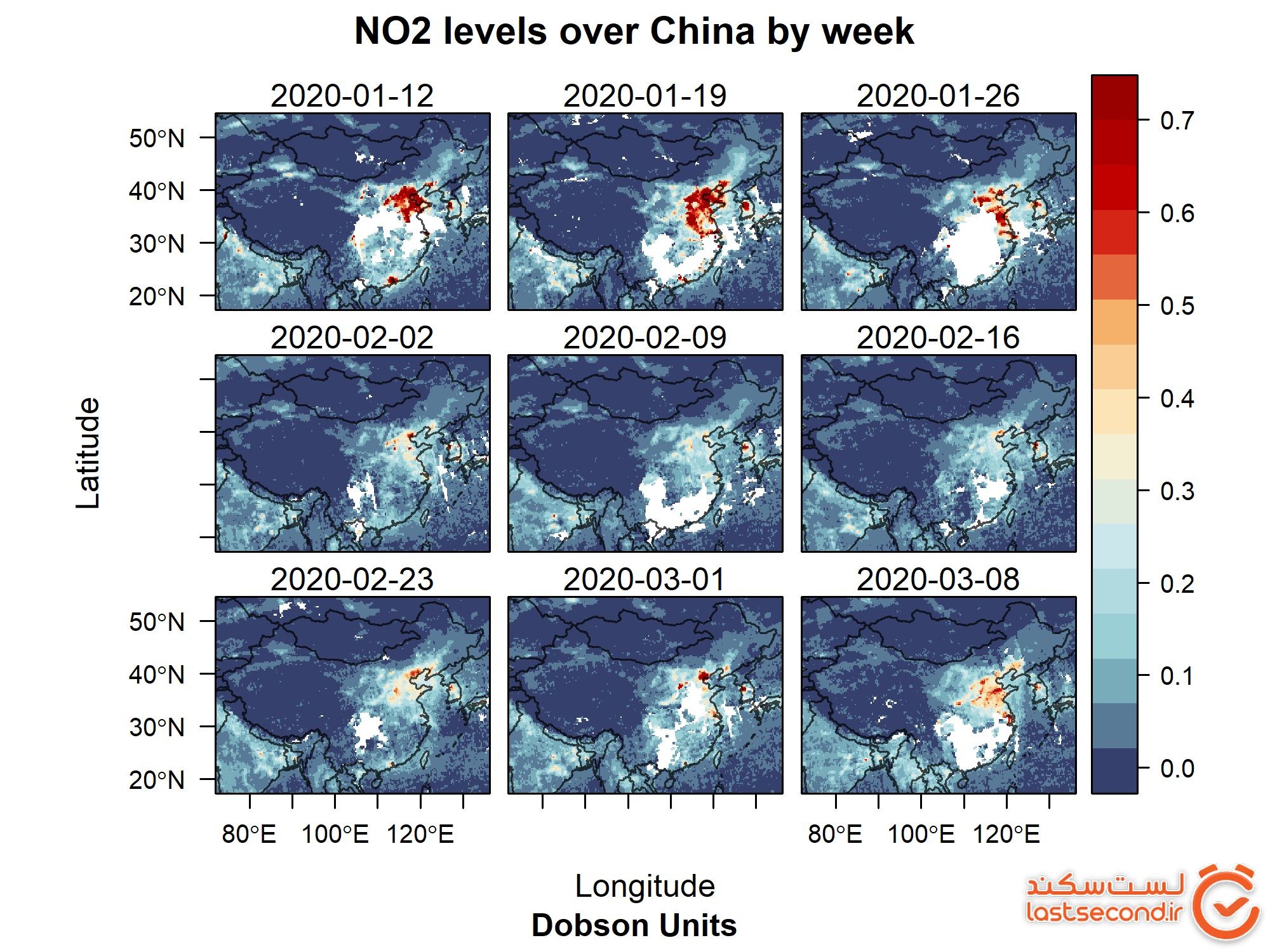 کاهش آلودگی هوا در چین و ایتالیا در زمان قرنطینه