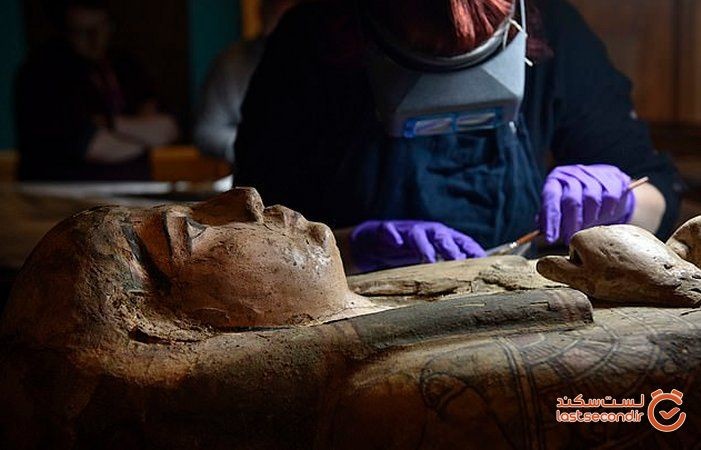 نقاشی‌های ۳۰۰۰ ساله الهه مصر بر روی تابوت مومیایی مرمت و بازسازی می‌شوند.