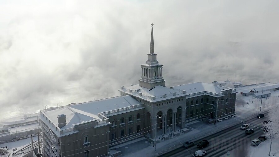 زمستان واقعی در شهر عجیبِ کراسنویارسک در سیبری