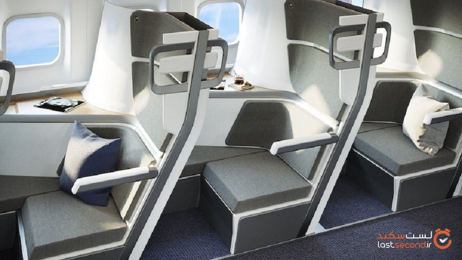 صندلی‌هایی که در هواپیما امکان دراز کشیدن و خوابیدن را به مسافران می‌دهد