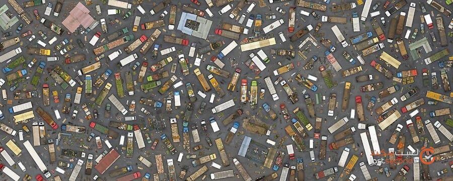 عکس های هوایی شلوغ و عجیب از فضاهای شهری و مداخله انسانی