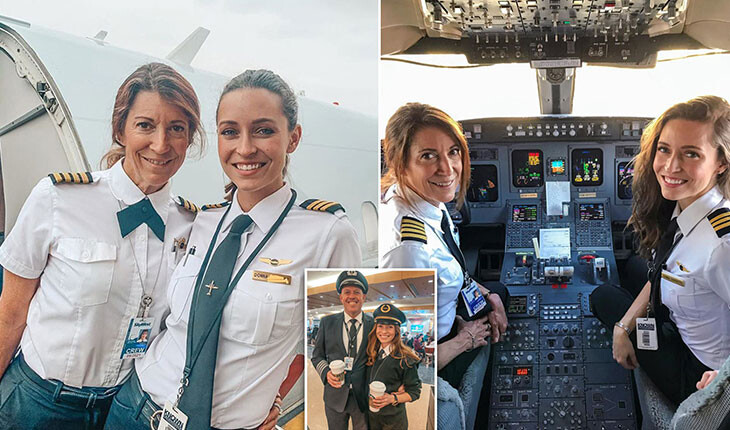 مادر و دختری خلبان، با اولین پرواز تجاری خود تاریخ‌ساز شدند!