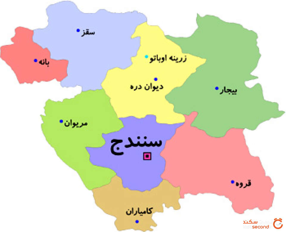 نقشه کردستان