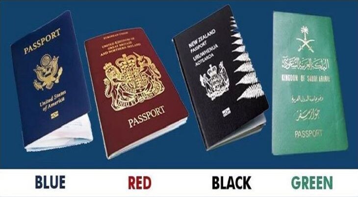 انواع رنگ بندی پاسپورت‌‎ها و تفاوت‌ آنها