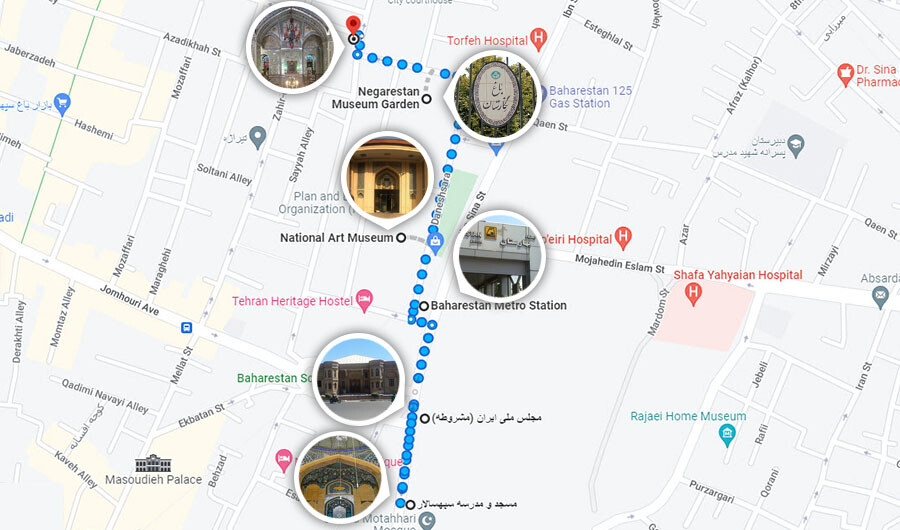 مسیر باغ بهارستان lastsecond.ir-tehran-best-attractions-baharestan-way.jpg