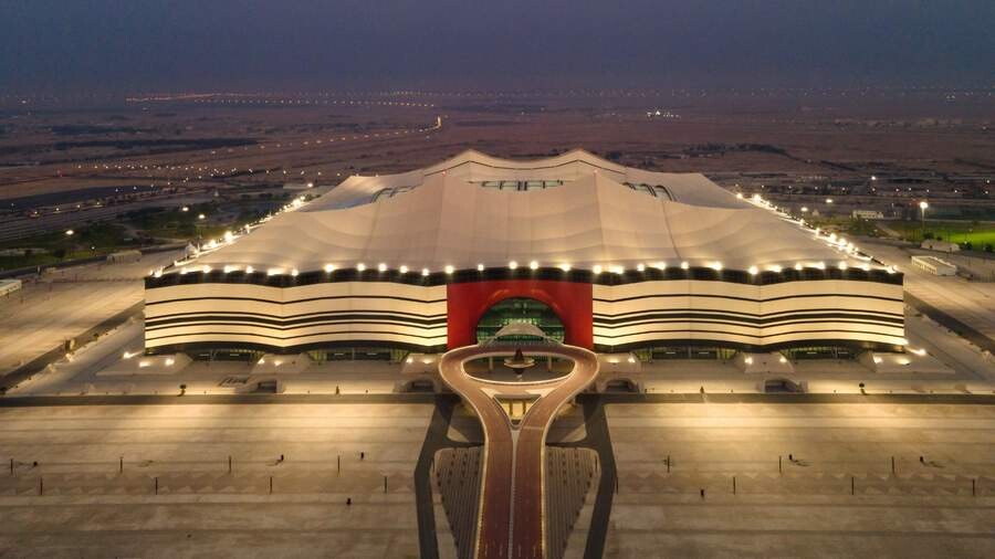 ورزشگاه البیت قطر، فوتبال زیر خیمه عشایری + عکس