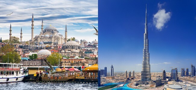 دبی بهتر است یا استانبول؟ مقایسه دو مقصد پرطرفدار