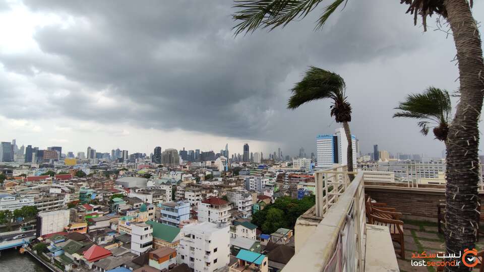 نمای شهر بانکوک از بالای هتل پرینس پالاس