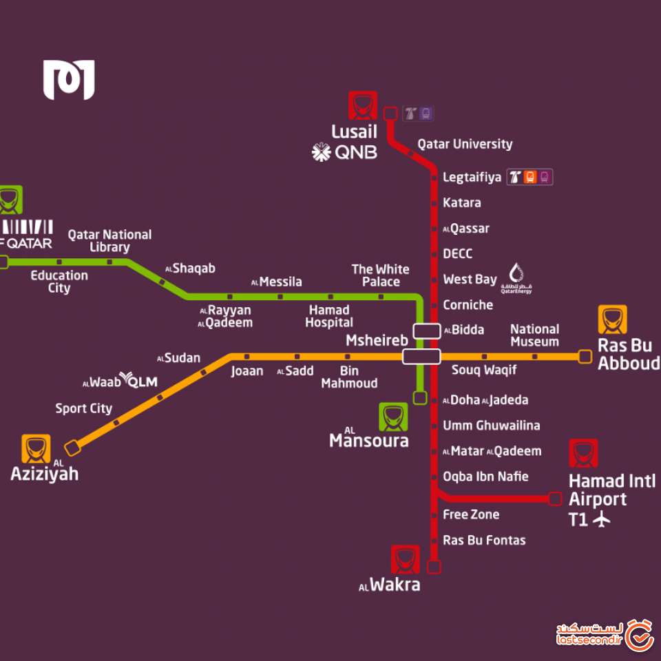 نقشه متروی دوحه