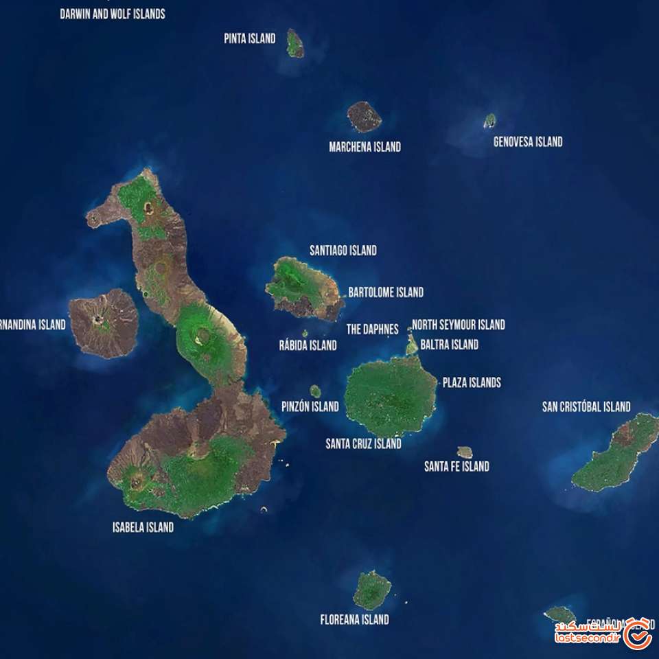 نقشه جزایر گالاپاگوس