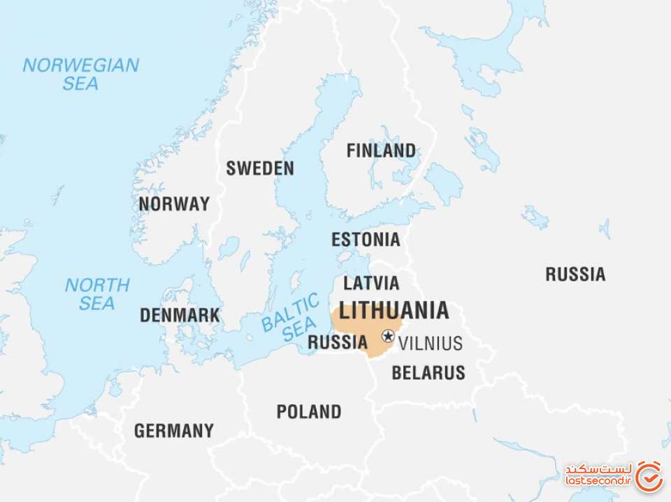 موقعیت لیتوانی در نقشه