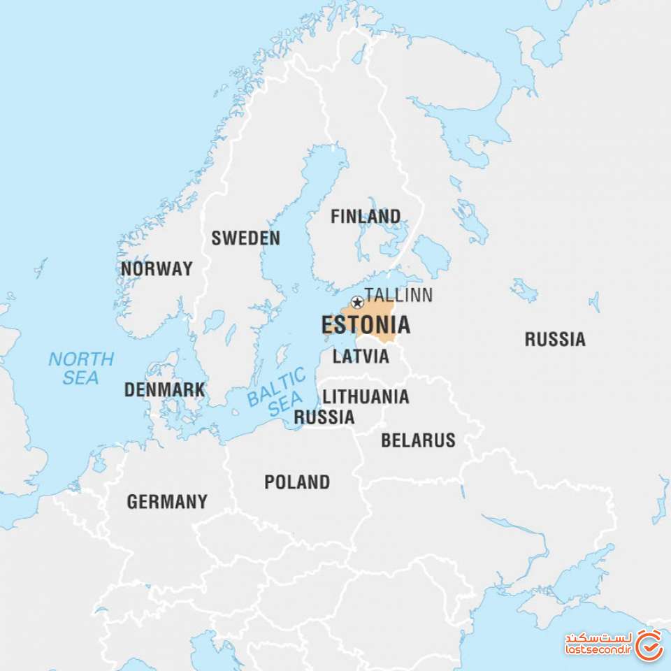موقعیت استونی در نقشه