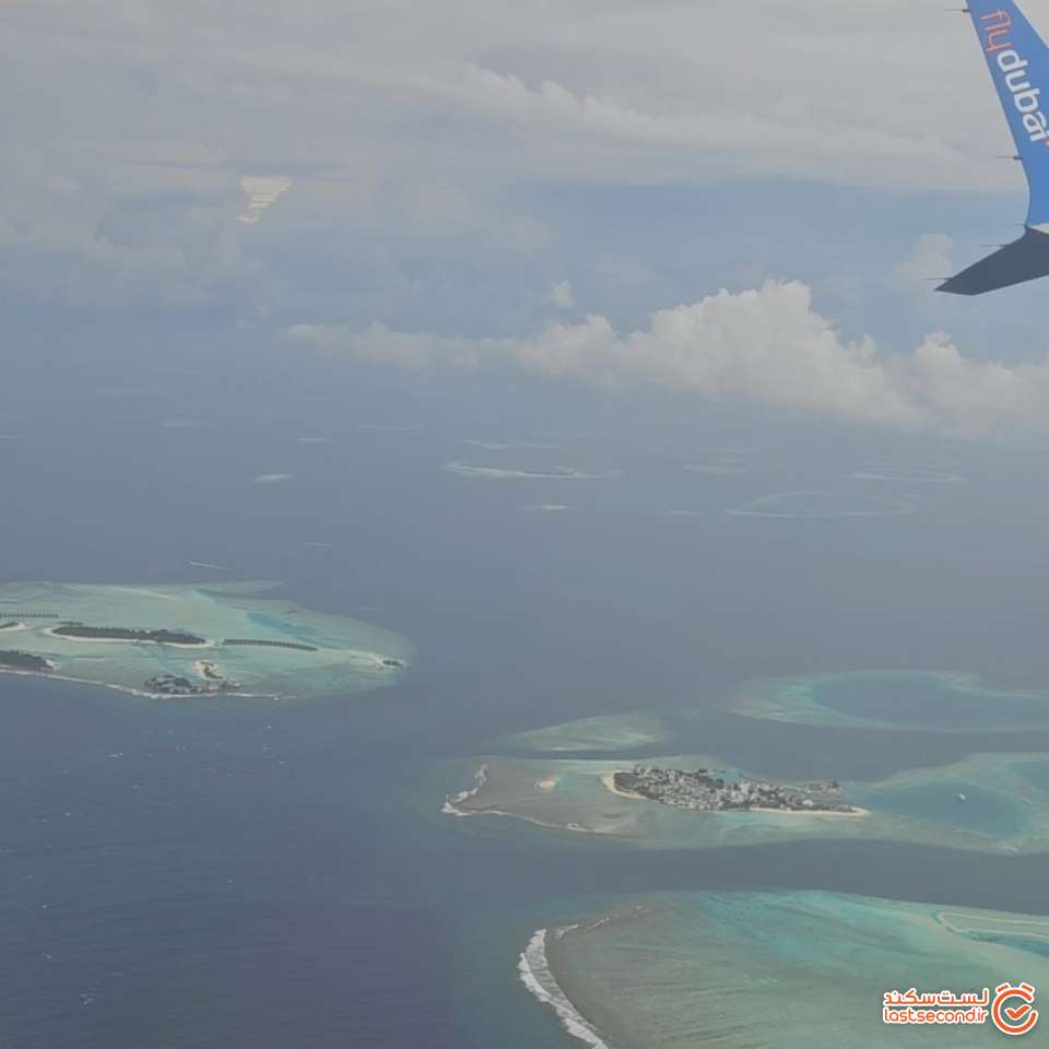 جزایر مالدیو از دید پنجره هواپیما