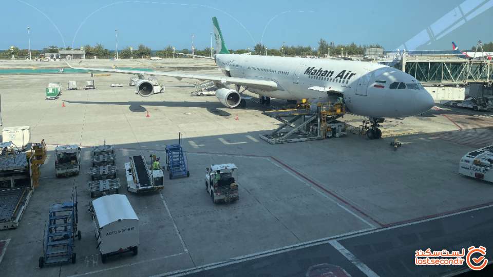 هواپیمای ایرباس A340 ماهان در فرودگاه پوکت