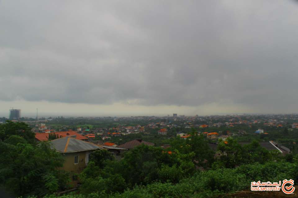 منظره زیبا دریای خزر از روستای توبن