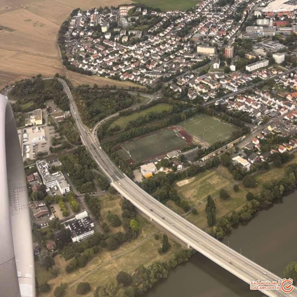 فرانکفورت زیبا از داخل هواپیما