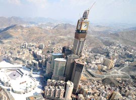 مکه در صدر ساخت هتل در عربستان صعودی