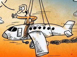  در حاشیه انتقاد از خرید هواپیماهای جدید (کاریکاتور)