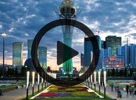 ویدئویی حیرت انگیز از آستانه، پایتخت قزاقستان
