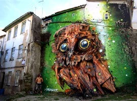 نقاشی های دیواری که از زباله ایجاد شده اند