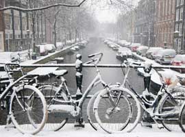 تصاویری از آمستردام سفیدپوش