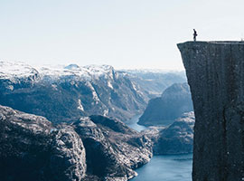 صخره ای خوش منظره در نروژ 