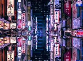 تصاویری خارق العاده از توکیو زیر نورهای نئونی شب