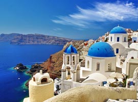 جزیره زیبای سنتورینی یونان + تصاویر